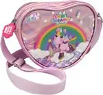 Bolso Corazón PU Sweet Dreams & Friends Unicornios rosa metalizado