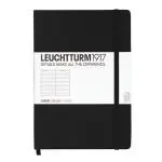 Libreta Leuchtturm 1917 mediana A5 rayas negra