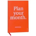 Planificador Perpetuo Octagon Design A5 Plan your Month mes visto naranja
