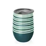 Taza térmica Chic Mic Bioloco office green & blue stripes