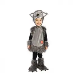 Disfraz De Lobo Peludo Con Capucha Para Bebé Y Niños