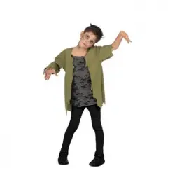 Disfraz De Zombie Verde Infectado Para Niño