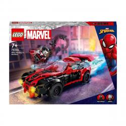 LEGO - Coche De  De Spider-Man Para Construir Miles Morales Vs. Morbius Marvel