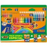 Pack Bic Kids Coloreado Especial: 12 Ceras + 12 Rotuladores + 12 Lápices